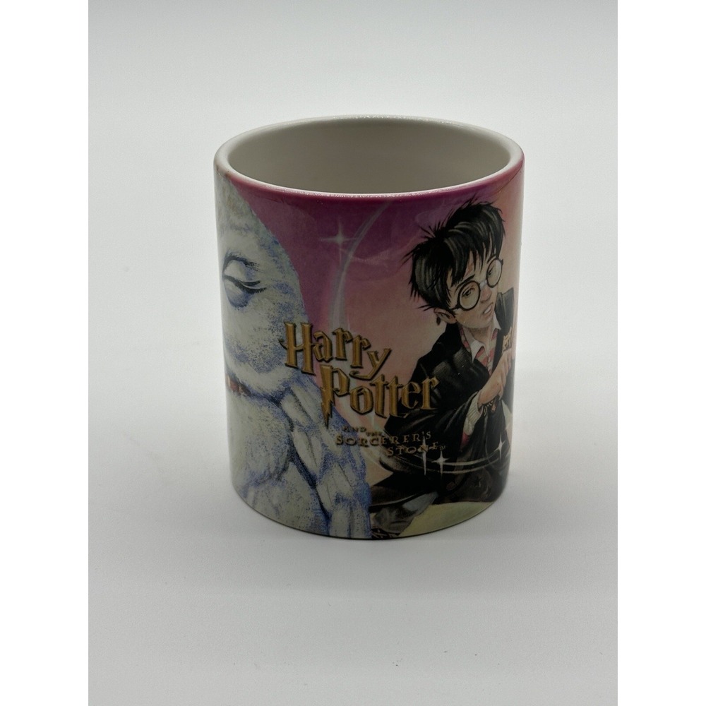 Original 2000 HARRY POTTER &‎ the Sorcerer's Stone Pink Coffee Mug HEDWIG OWL